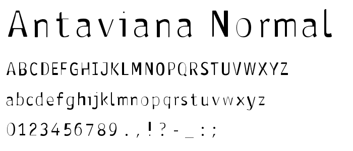 Antaviana Normal font